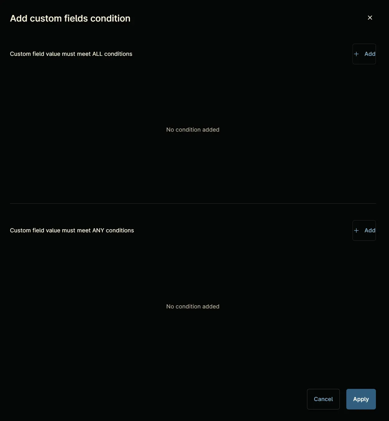 CompoundConditionCustomFieldsScreen