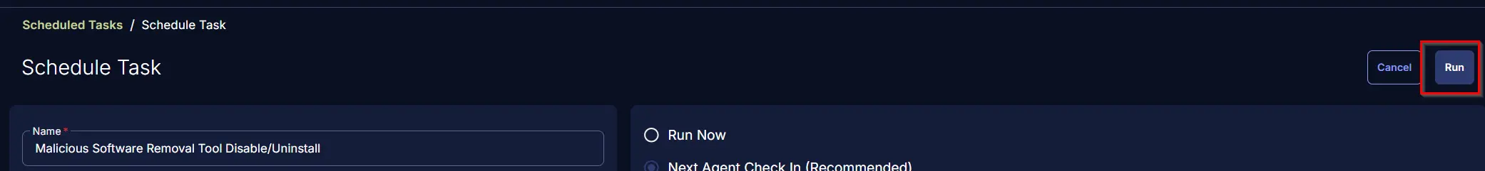 Run Task