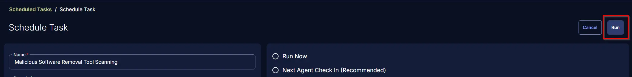 Run Task