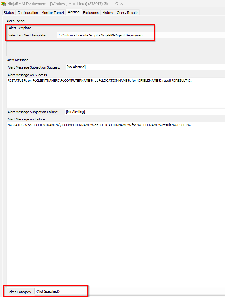 alerting tab