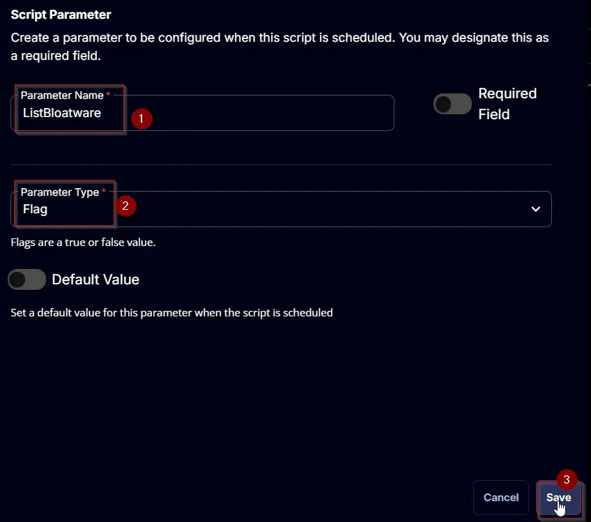 Add Parameter 3