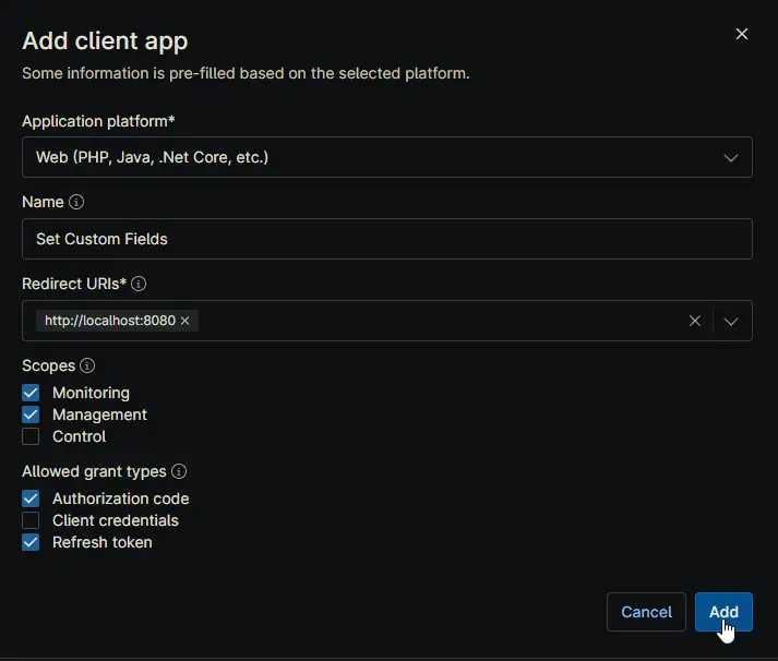 API Config