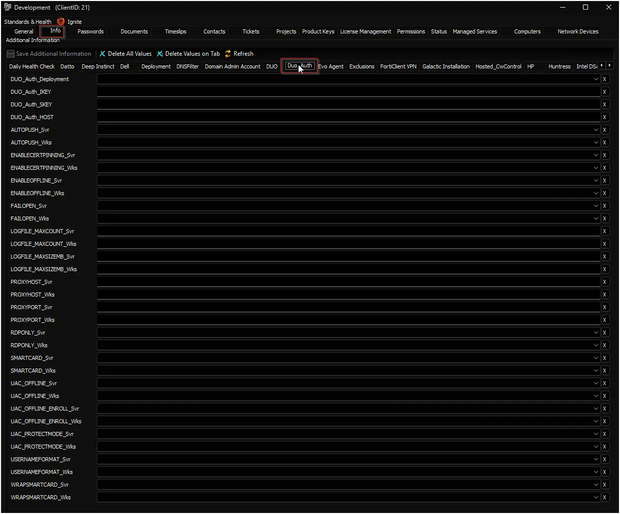 Client-Level EDFs