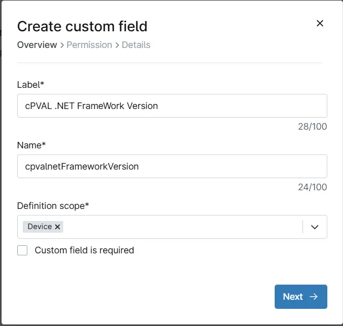 CreateCustomField