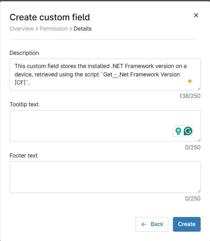 CreateCustomField