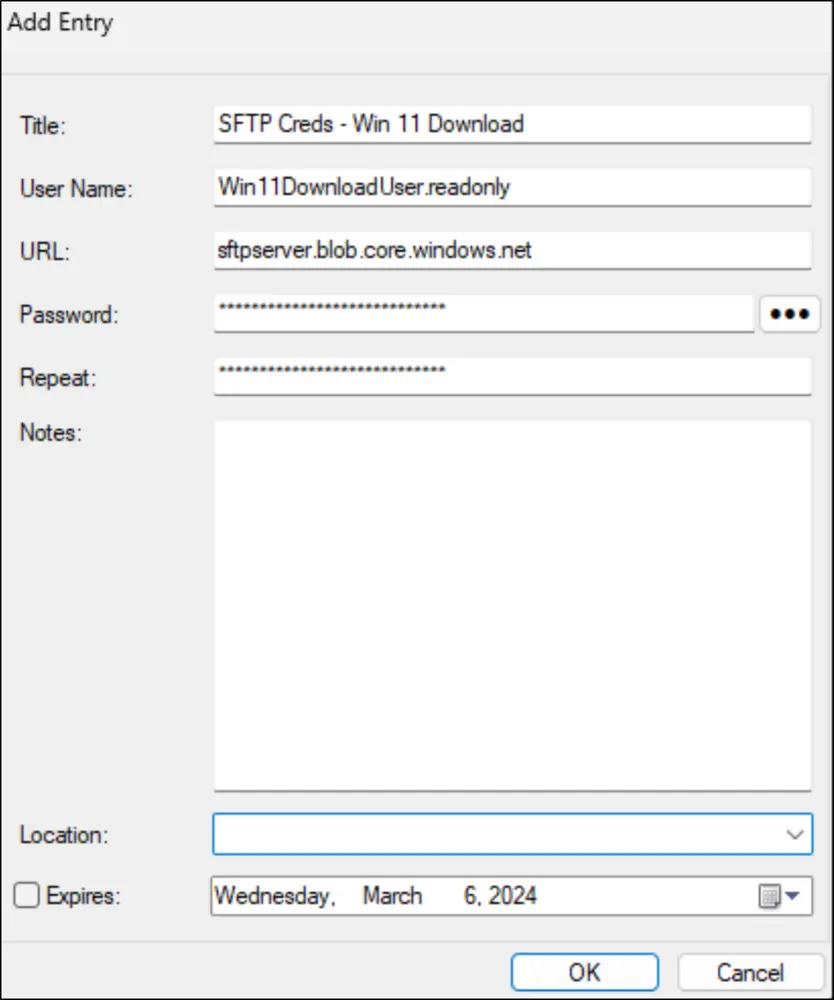 Password Entry