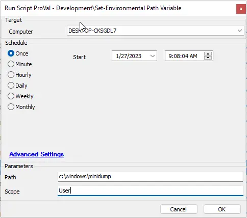 User Scoped Path Variable