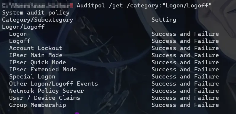 Fully Enabled Advanced Windows Security Auditing