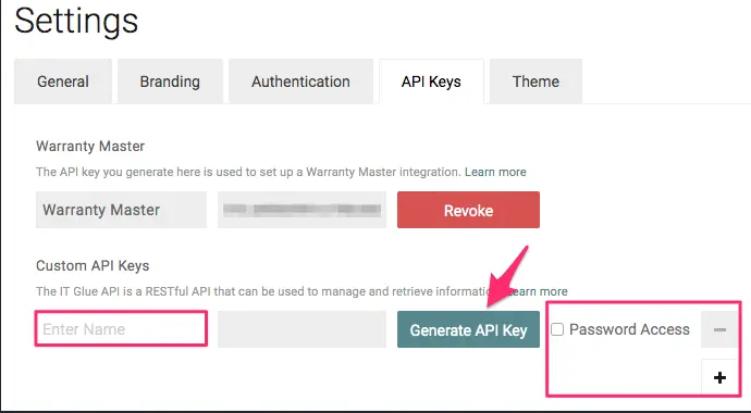 API Key Generation