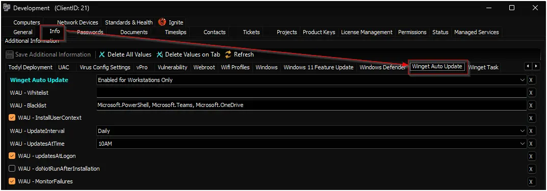 Client-Level EDFs
