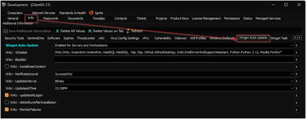 Client-Level EDFs