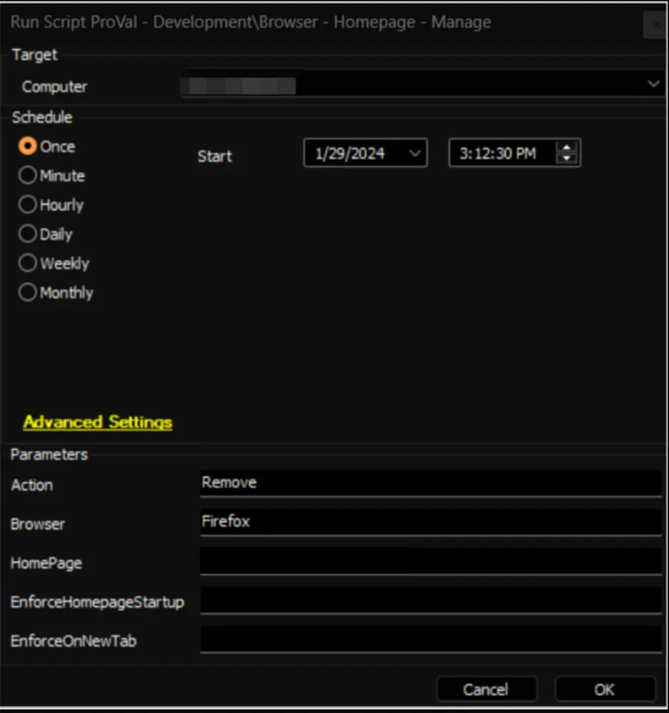 Remove Firefox Homepage