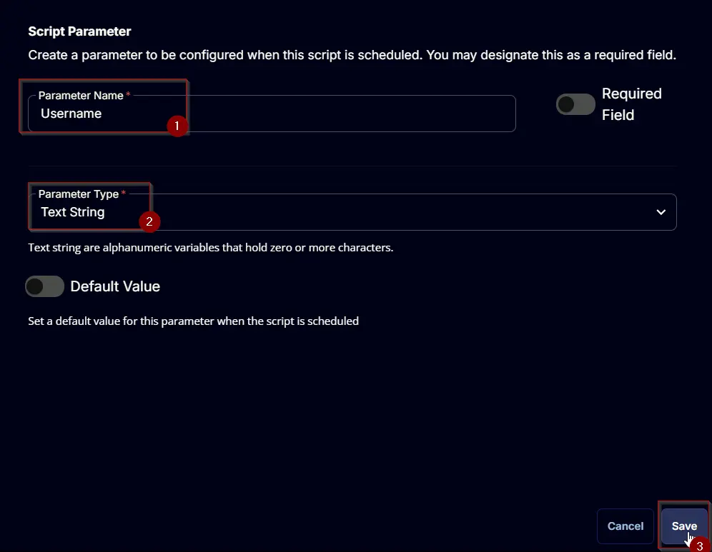 Username Parameter Image
