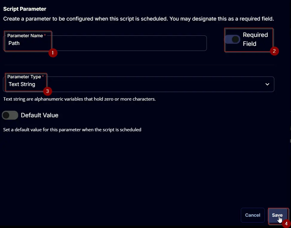 Parameter Setup Image