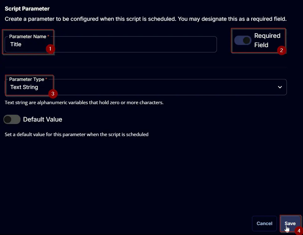Parameter Setup Image