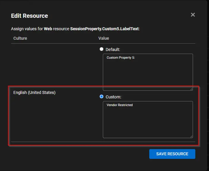 Save Resource