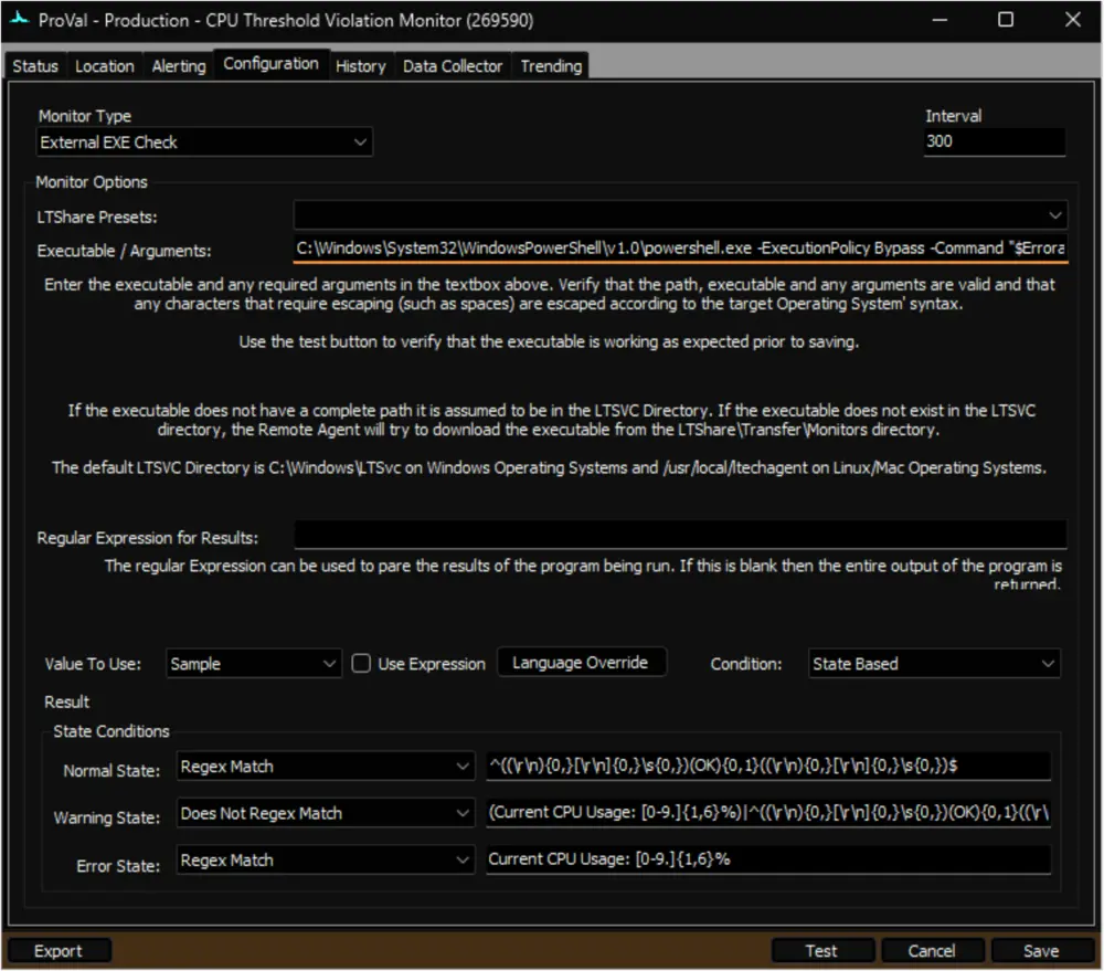 Sample Remote Monitor