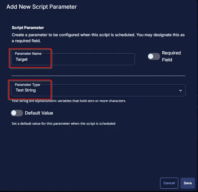 Target Parameter Image