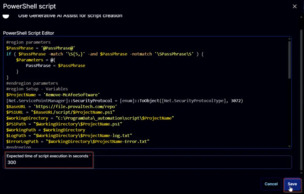PowerShell Script Execution Image