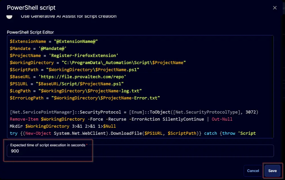 Save Script