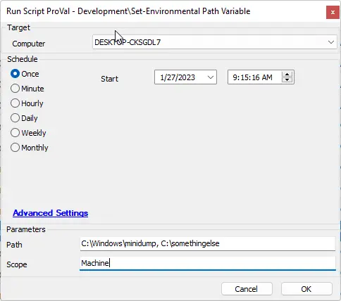 Machine Scoped Path Variables