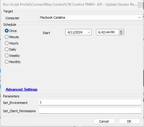 Debug script