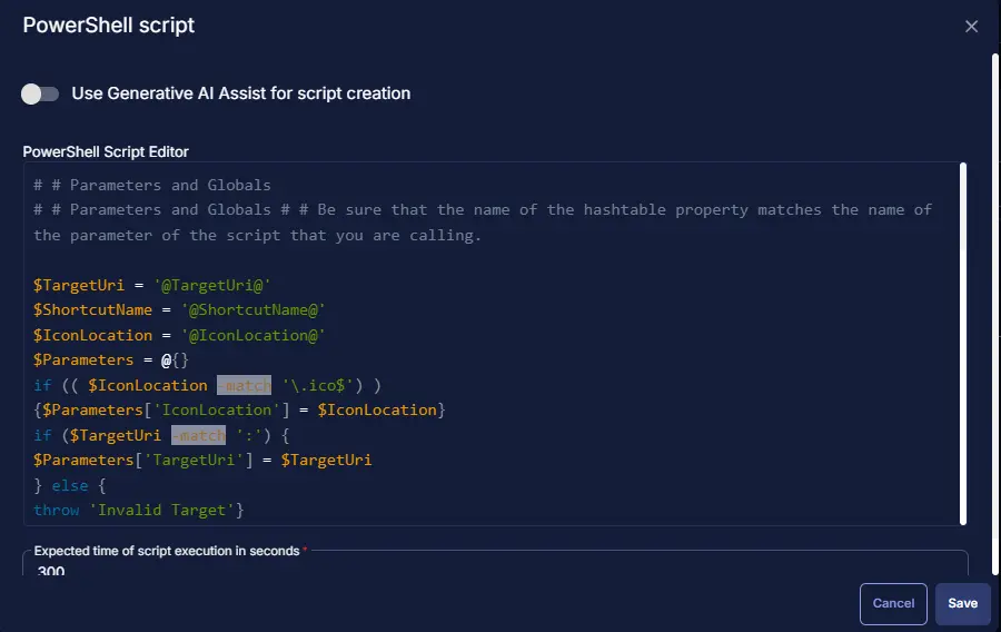 PowerShell Script Editor Image