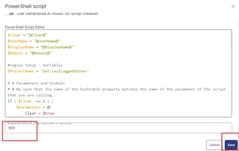 Save Script