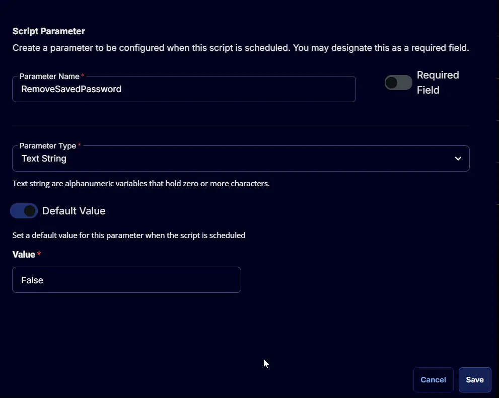 Remove Saved Password