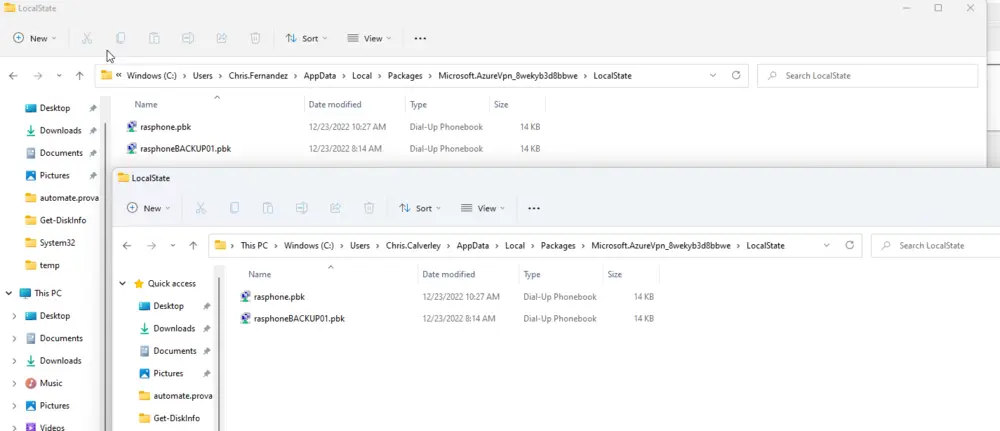 Expected Files