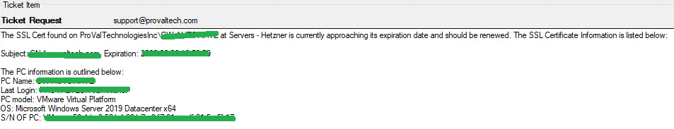 Example Ticket