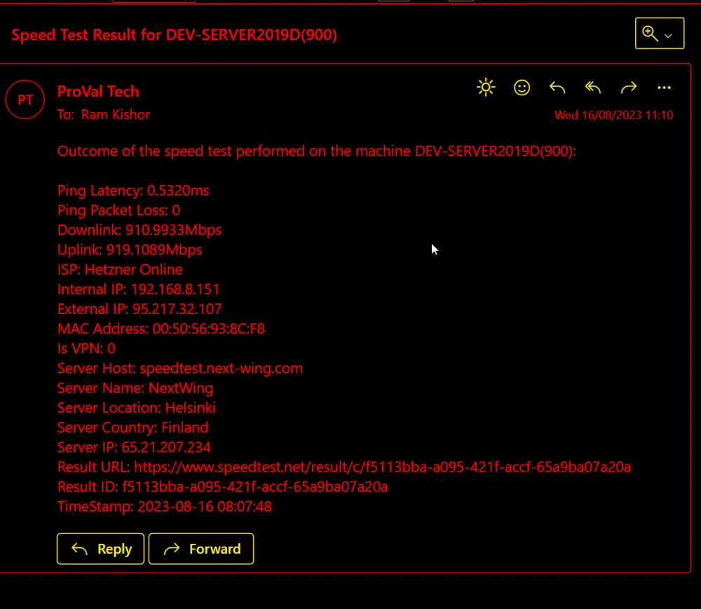 Sample Email Image