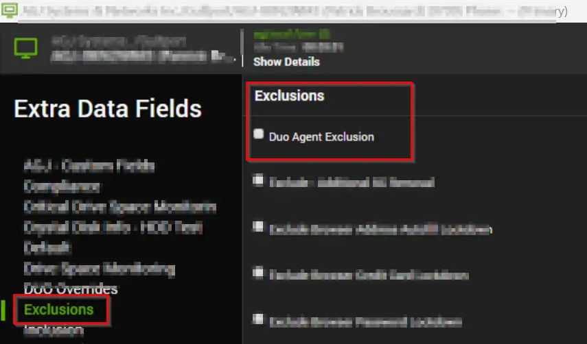 Computer Exclusion EDFs