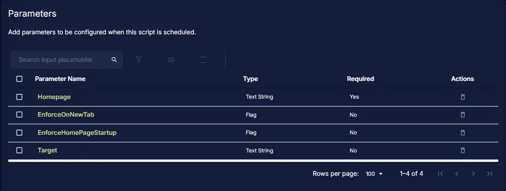 User Parameters Image