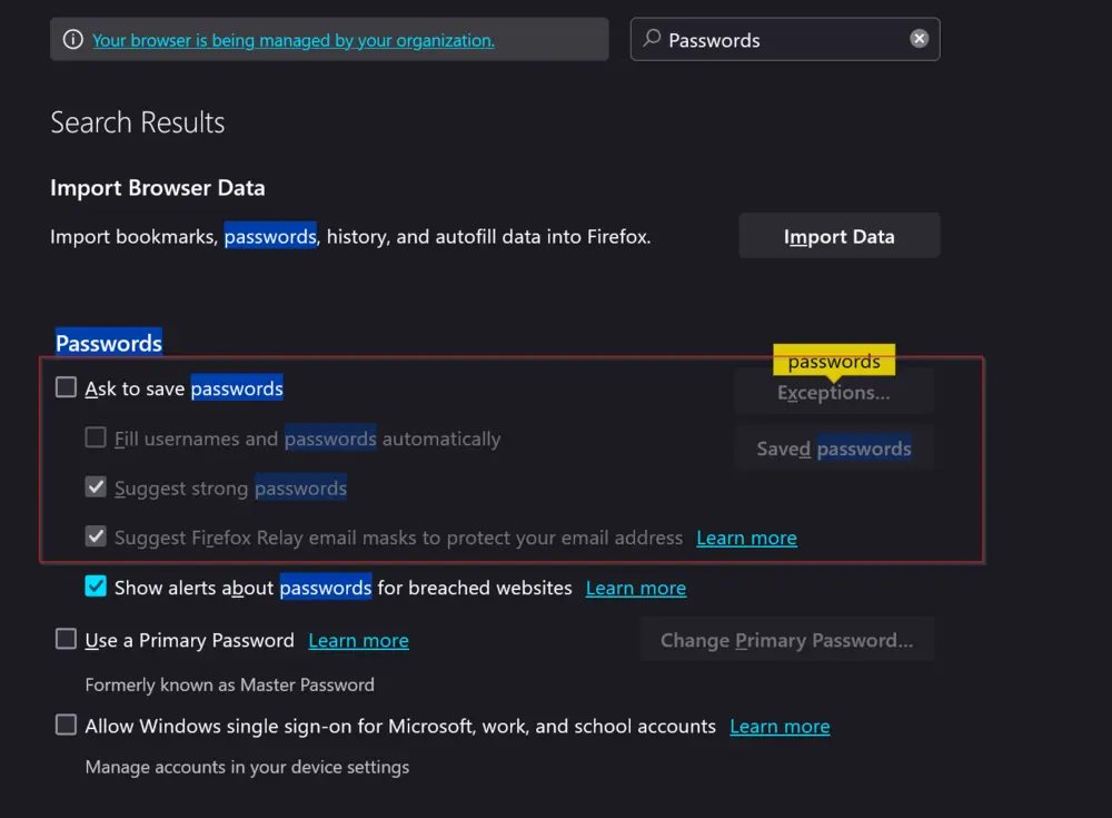 Mozilla Firefox Setting