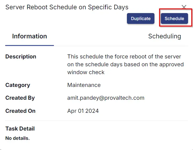 Create Task Details
