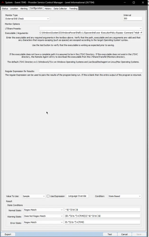 Configuration Tab