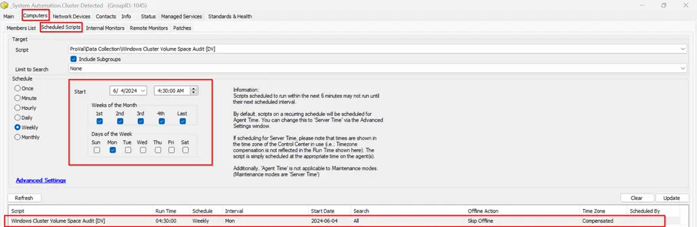 Scheduled Scripts