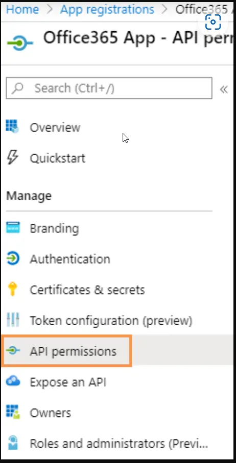 API Permissions