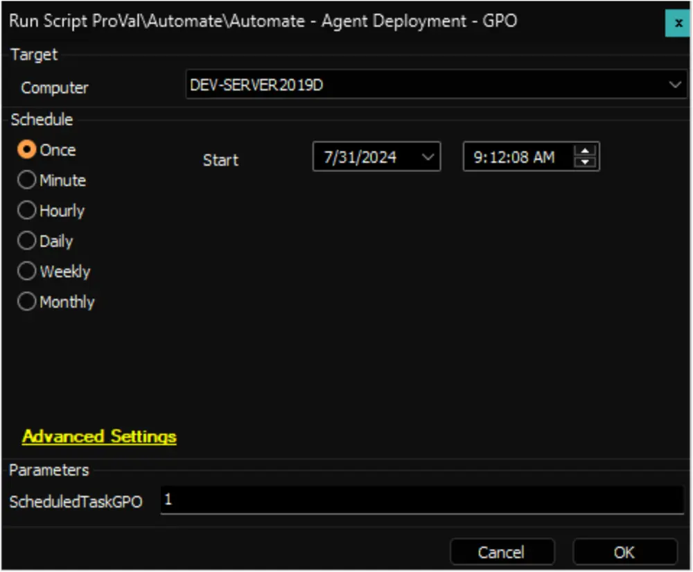 Create Scheduled Task GPO