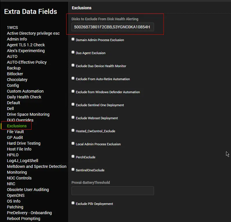 Example Exclusion