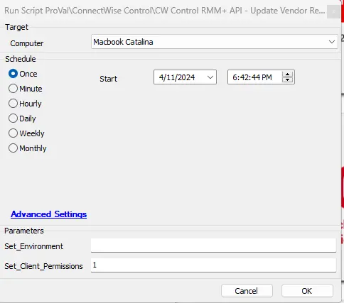 Debug script