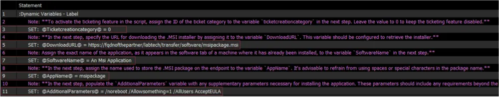 Dynamic Variables