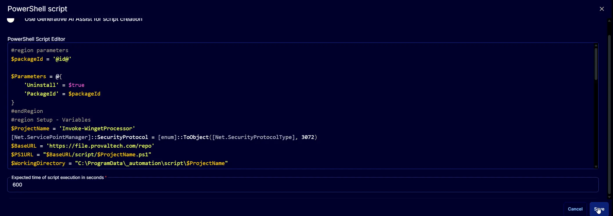 Script Log