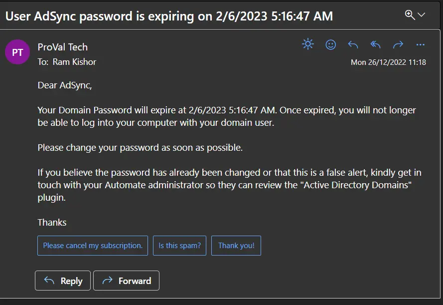 Email Sample