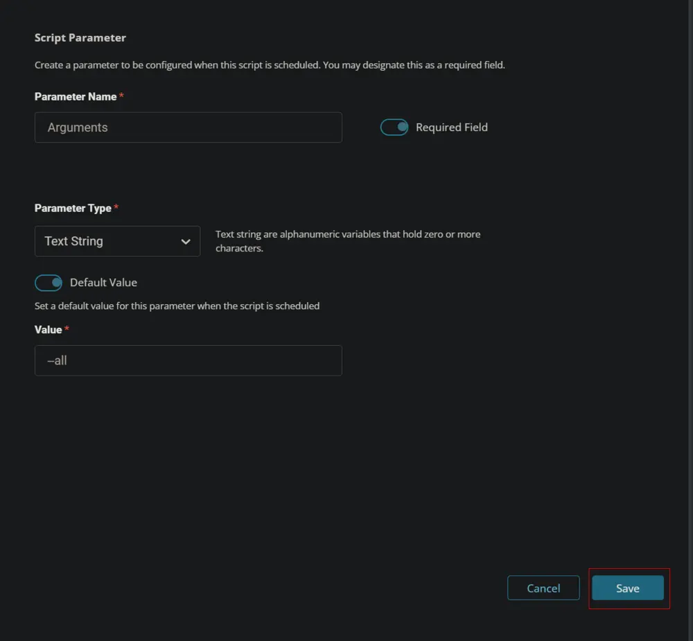 Parameter Details