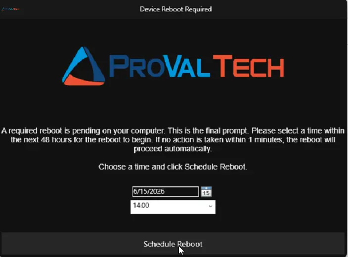 Final Scheduling Prompt